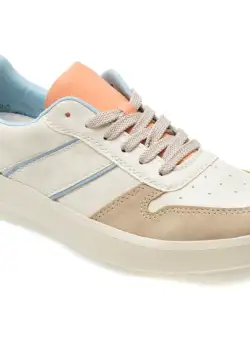 Pantofi casual RIEKER bej, M8410, din piele ecologica