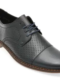 Pantofi casual RIEKER bleumarin, 13431, din piele naturala