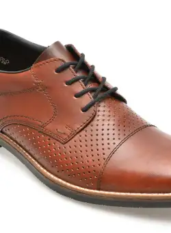 Pantofi casual RIEKER maro, 135171, din piele naturala