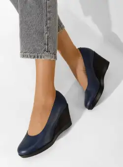 Pantofi cu platforma navy Zolia