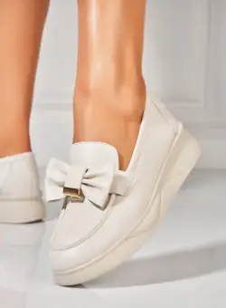 Pantofi dama casual Bej din Piele Ecologica Nikita