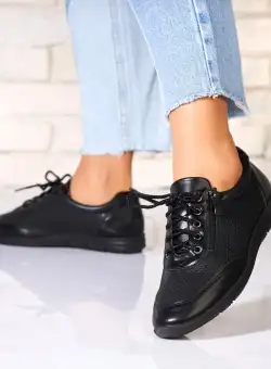 Pantofi dama casual Negri din Piele Ecologica Kalyse