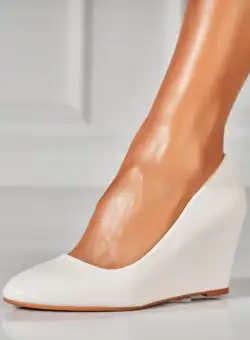 Pantofi dama cu platforma Albi din Piele Ecologica Ezrie