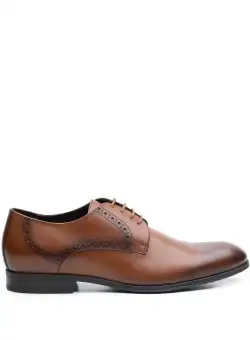 Pantofi eleganti barbati din piele naturala Leofex -512* C Cognac Box