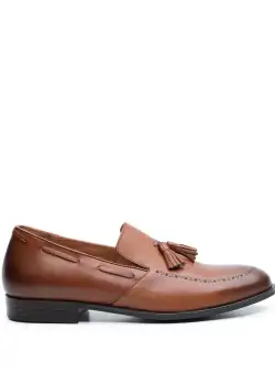 Pantofi eleganti barbati din piele naturala,Leofex - 515 Cognac Box