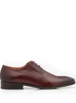 Pantofi eleganti barbati din piele naturala,Leofex-743* Visiniu Box