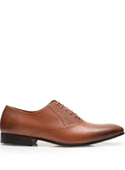 Pantofi eleganti barbati din piele naturala,Leofex - 825 Cognac Box