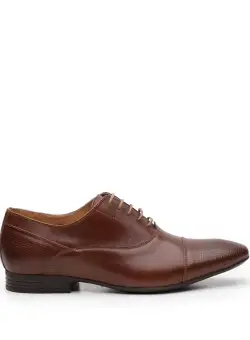 Pantofi eleganti barbati din piele naturala,Leofex - 834 maro box