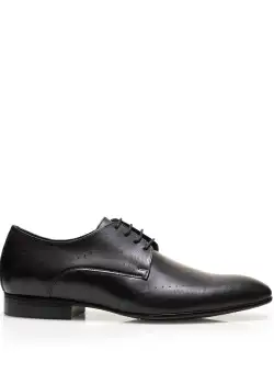 Pantofi eleganti barbati din piele naturala, Leofex - 889 negru box