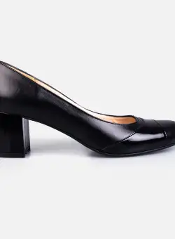 Pantofi eleganți damă din piele naturală - 172 Negru Box Lac