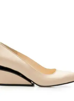 Pantofi eleganti dama din piele naturala - 2161 Nude Box