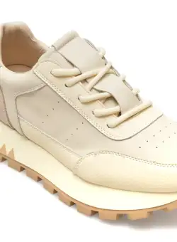 Pantofi EPICA albi, 80792, din piele naturala