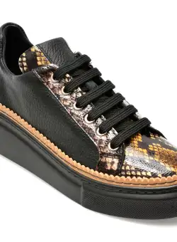 Pantofi EPICA negri, 65027, din piele naturala