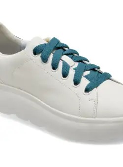 Pantofi GEOX albi, D35TCB, din piele naturala