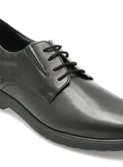 Pantofi GEOX negri, U35EFA, din piele naturala