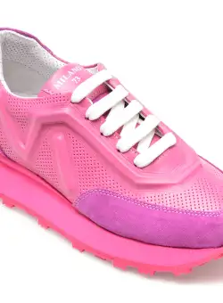 Pantofi GOLD DEER fucsia, 1187032, din piele naturala