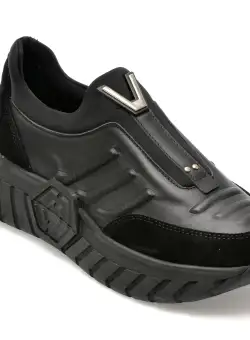 Pantofi GRYXX negri, 006SUT2, din piele naturala