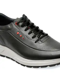 Pantofi OTTER negri, 2215134, din piele naturala