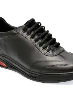 Pantofi OTTER negri, PZN1, din piele naturala