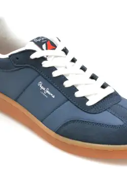 Pantofi PEPE JEANS bleumarin, PLAYER COMBI, din piele intoarsa