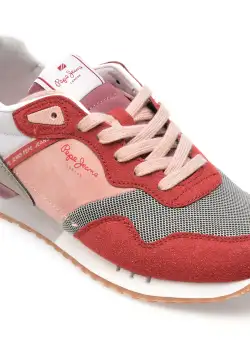 Pantofi PEPE JEANS visinii, LS31529, din piele intoarsa si material textil