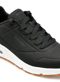 Pantofi SKECHERS negri, UNO, din piele ecologica