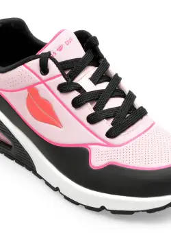 Pantofi SKECHERS roz, UNO, din piele ecologica