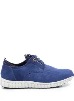Pantofi sport barbati din piele naturala, Leofex - 942 Marine Velur