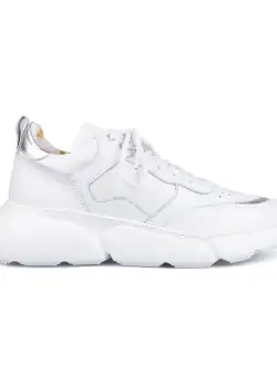 Pantofi sport damă din piele naturală, Leofex- 239 Alb box