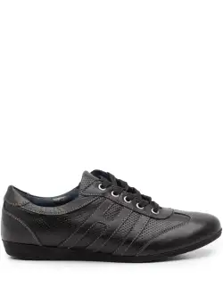 Pantofi sport dama din piele naturala, Leofex - 552 Negru Box