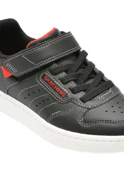 Pantofi sport SKECHERS negri, 405638L, din piele ecologica