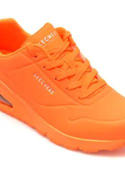 Pantofi sport SKECHERS portocalii, UNO, din piele ecologica