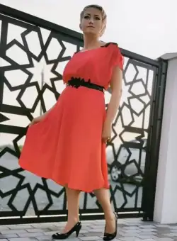 Rochie 7318 rosie Fany Lux