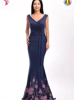 Rochie Artista de seara lunga tip sirena cu broderie la baza