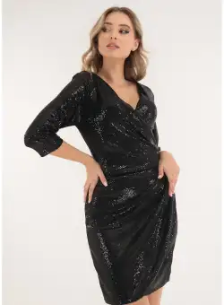 Rochie de ocazie cu glitter negru
