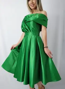 Rochie de ocazie midi din tafta