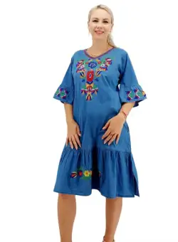 Rochie din Denim traditionala Sanda 58
