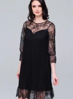 Rochie M516 T68 neagra Ginette