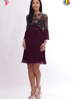Rochie Xara de ocazie cu fusta solata