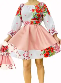 Rochita cu motive traditionale cu Maci 3