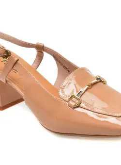 Saboti casual FLAVIA PASSINI bej, 4531, din piele naturala lacuita