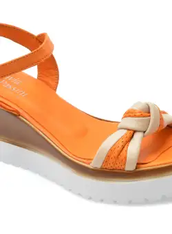 Sandale casual FLAVIA PASSINI portocalii, 8205, din piele naturala