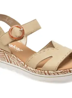 Sandale casual RIEKER bej, 67173, din piele ecologica