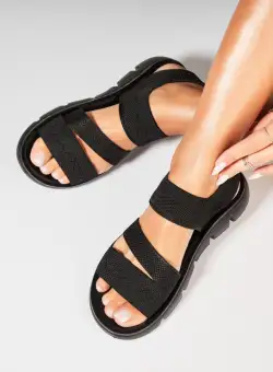 Sandale fara Toc din Textil dama Negre Audris