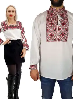 Set Traditional Cuplu 278 Camasi traditionale cu broderie