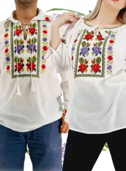 Set Traditional Cuplu 294 Camasi traditionale cu broderie