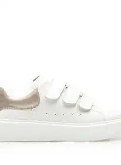 Sneakers damă din piele naturală, Leofex - 364 Alb box