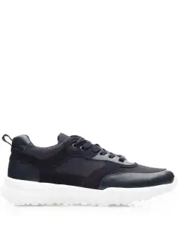 Sneakerși bărbați din piele naturală, Leofex - Mostră Achim Blue Box Velur Mash