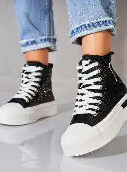 Sneakersi dama Glitter Negri Habibi