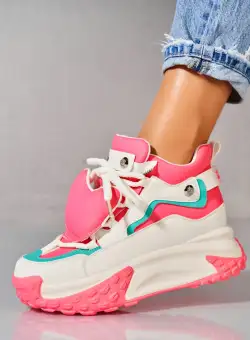 Sneakersi dama Piele Ecologica Fucsia Zalina